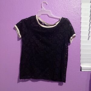 Black see through shirt